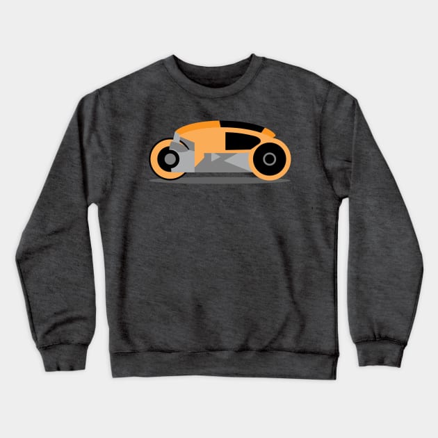 Tron's Orange Light Cycle (1st Generation) Crewneck Sweatshirt by The Nature of Things